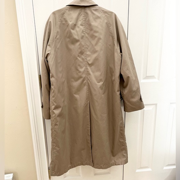Tan Brooks Brothers men long wool lined trench coat in 42R - Picture 2 of 8